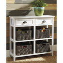 Oslember - White - Console Sofa Table-Washburn's Home Furnishings