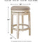 Realyn - Chipped White - UPH Swivel Stool (1/CN)-Washburn's Home Furnishings