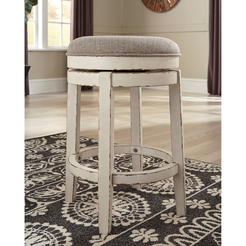 Ashley Realyn - Chipped White - UPH Swivel Stool (1/CN)-Washburn's Home Furnishings