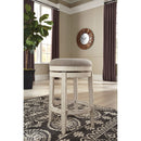 Realyn - Chipped White - UPH Swivel Stool (1/CN)-Washburn's Home Furnishings