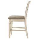 Ashley Realyn - Chipped White - Upholstered Barstool-Washburn's Home Furnishings