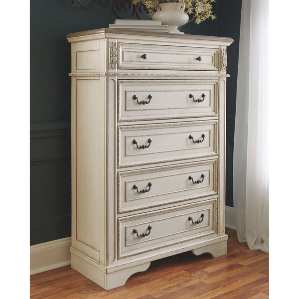 Realyn - Two-tone - Five Drawer Chest-Washburn's Home Furnishings