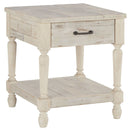 Shawnalore - Whitewash - Rectangular End Table-Washburn's Home Furnishings