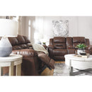 Stoneland - Chocolate - DBL Rec Loveseat w/Console-Washburn's Home Furnishings