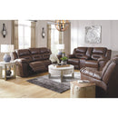 Stoneland - Chocolate - DBL Rec Loveseat w/Console-Washburn's Home Furnishings