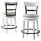 Ashley Valebeck - White - Upholstered Swivel Barstool-Washburn's Home Furnishings