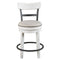 Ashley Valebeck - White - Upholstered Swivel Barstool-Washburn's Home Furnishings