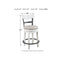 Ashley Valebeck - White - Upholstered Swivel Barstool-Washburn's Home Furnishings