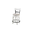 Ashley Valebeck - White - Upholstered Swivel Barstool-Washburn's Home Furnishings