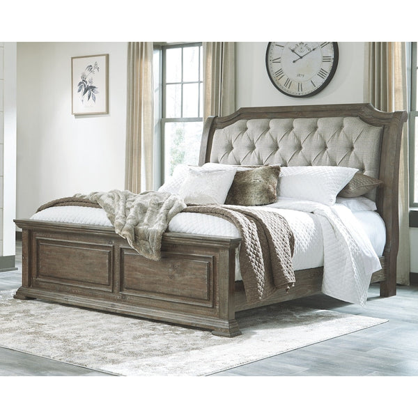 Ashley Wyndahl Upholstered Panel Bed w/2 Panel Footboard in King-Washburn's Home Furnishings