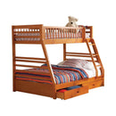 Ashton - Twin Over Full 2-drawer Bunk Bed - Orange-Washburn's Home Furnishings