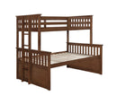 Atkin - Twin Extra Long Over Queen 3-drawer Bunk Bed - Brown-Washburn's Home Furnishings