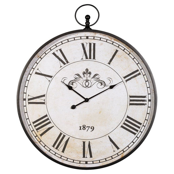 Augustina - Antique Black - Wall Clock-Washburn's Home Furnishings