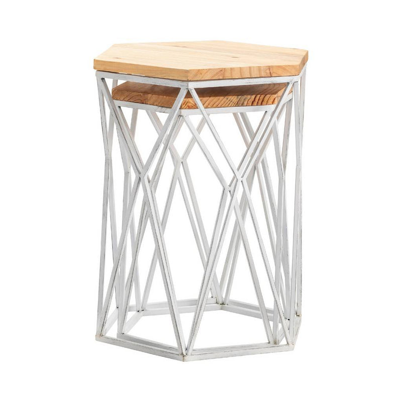 Augustine Metal And Wood Set Of Tables-Washburn's Home Furnishings