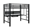 Avalon - Full Workstation Loft Bed - Black-Washburn's Home Furnishings