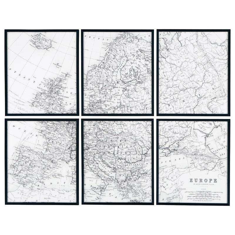 Avanworth - Black/white - Wall Art Set (6/cn)-Washburn's Home Furnishings