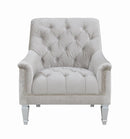 Avonlea - Sloped Arm Tufted Chair - Light Grey-Washburn's Home Furnishings