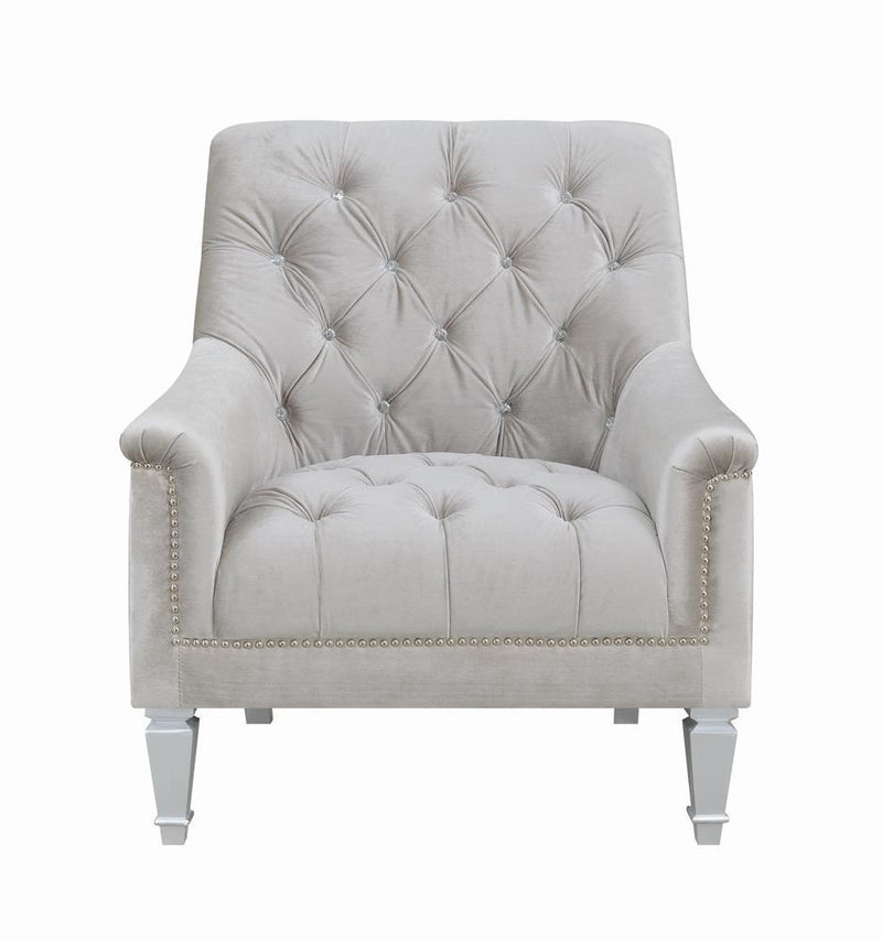 Avonlea - Sloped Arm Tufted Chair - Light Grey-Washburn's Home Furnishings