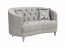 Avonlea - Sloped Arm Tufted Loveseat - Light Grey-Washburn's Home Furnishings