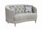 Avonlea - Sloped Arm Tufted Loveseat - Light Grey-Washburn's Home Furnishings