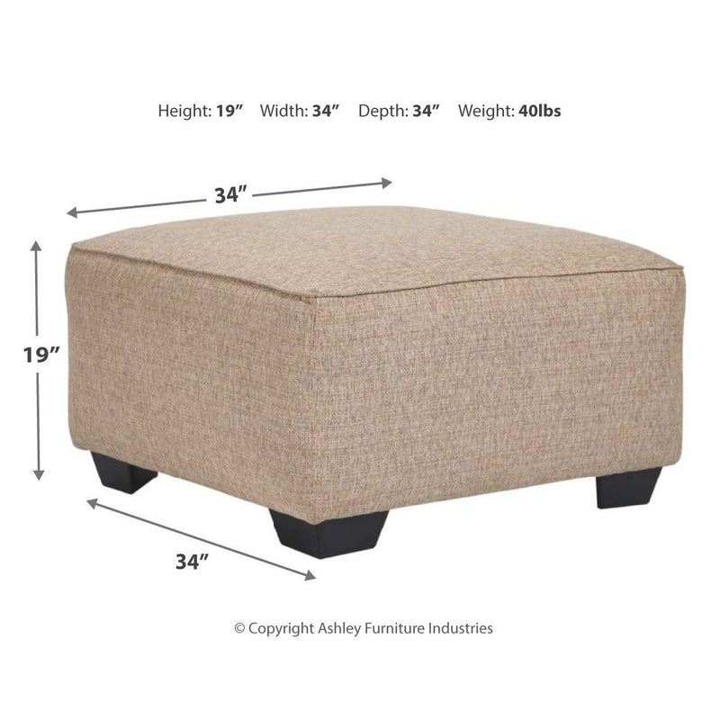 Baceno - Hemp - Oversized Accent Ottoman-Washburn's Home Furnishings