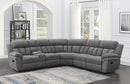 Bahrain - 6-piece Upholstered Motion Sectional - Gray-Washburn's Home Furnishings