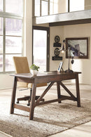 Baldridge - Light Brown - Uph Swivel Desk Chair-Washburn's Home Furnishings