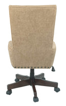 Baldridge - Light Brown - Uph Swivel Desk Chair-Washburn's Home Furnishings