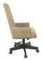 Baldridge - Light Brown - Uph Swivel Desk Chair-Washburn's Home Furnishings