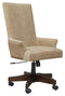 Baldridge - Light Brown - Uph Swivel Desk Chair-Washburn's Home Furnishings