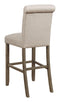 Bar Stool - 44.5 - Fabric And Wood - Beige-Washburn's Home Furnishings