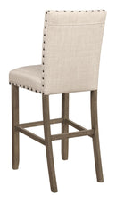 Bar Stool - Fabric And Wood - Beige-Washburn's Home Furnishings