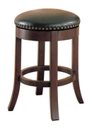 Bar Stools: Wood Fixed Height - Swivel Counter Height Stool - Black-Washburn's Home Furnishings