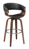 Bar Stools: Wood Swivel Bar Stool - Black-Washburn's Home Furnishings