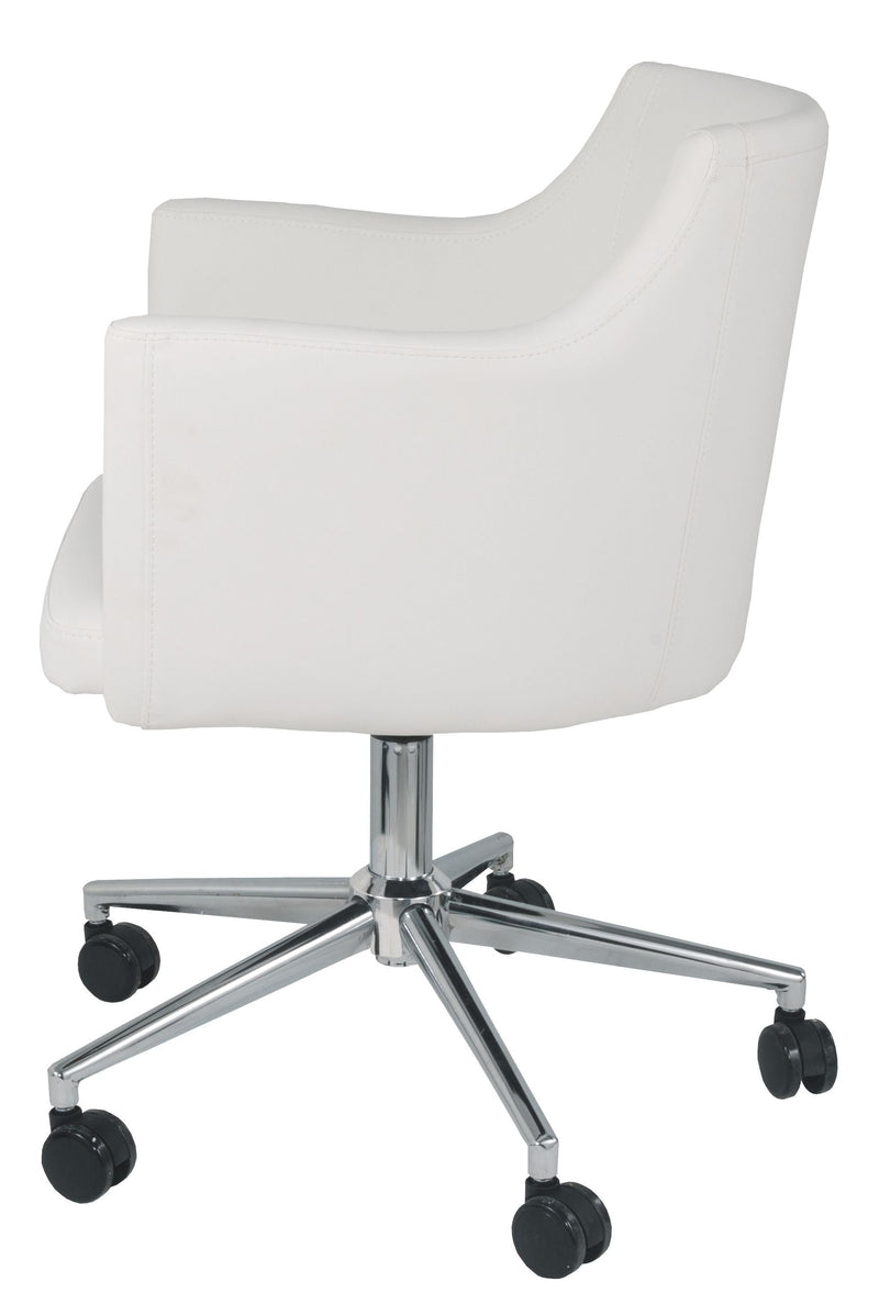 Baraga - White - Home Office Swivel Desk Chair-Washburn's Home Furnishings