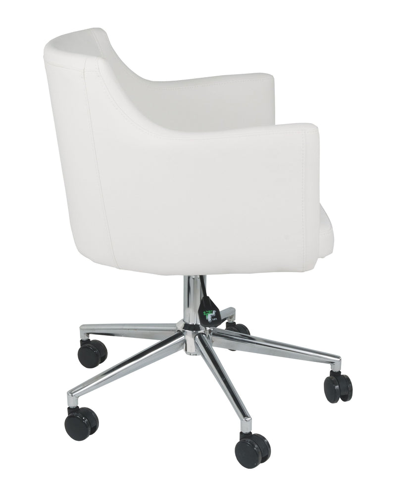 Baraga - White - Home Office Swivel Desk Chair-Washburn's Home Furnishings