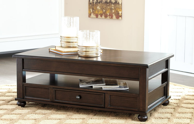 Barilanni - Dark Brown - Lift Top Cocktail Table-Washburn's Home Furnishings