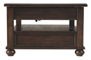 Barilanni - Dark Brown - Lift Top Cocktail Table-Washburn's Home Furnishings