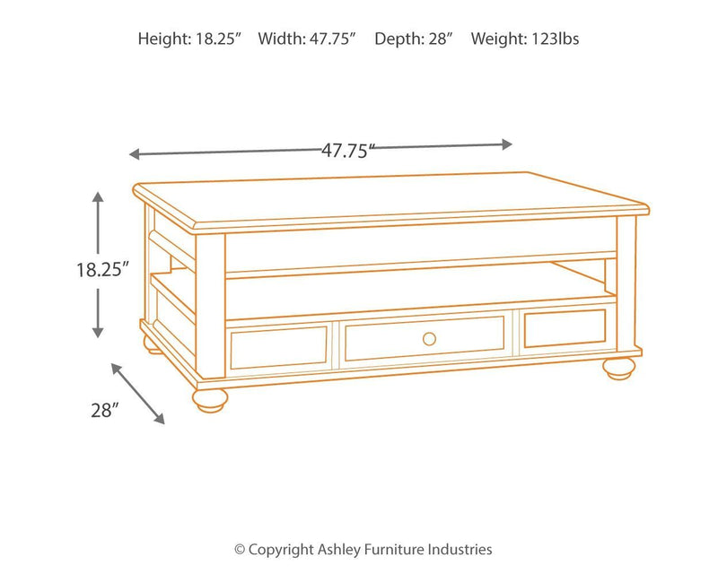 Barilanni - Dark Brown - Lift Top Cocktail Table-Washburn's Home Furnishings