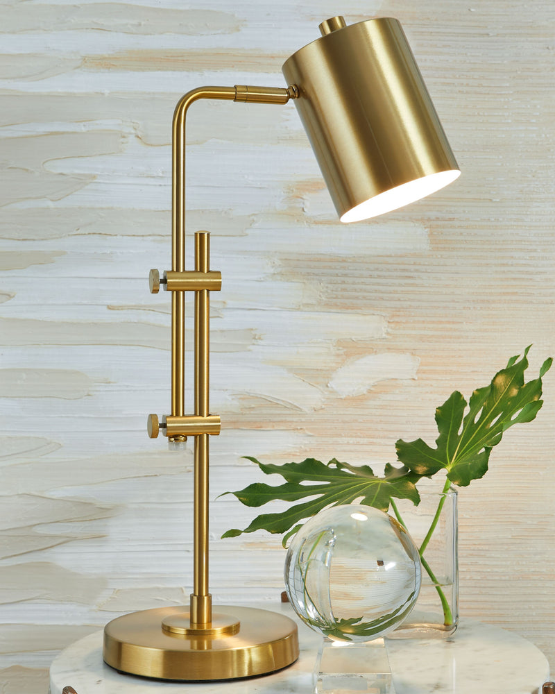 Baronvale - Brass Finish - Metal Desk Lamp (1/cn)-Washburn's Home Furnishings