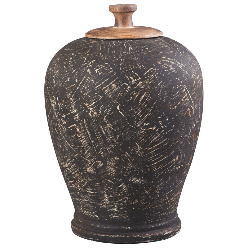 Barric - Antique Black - Jar - Large-Washburn's Home Furnishings