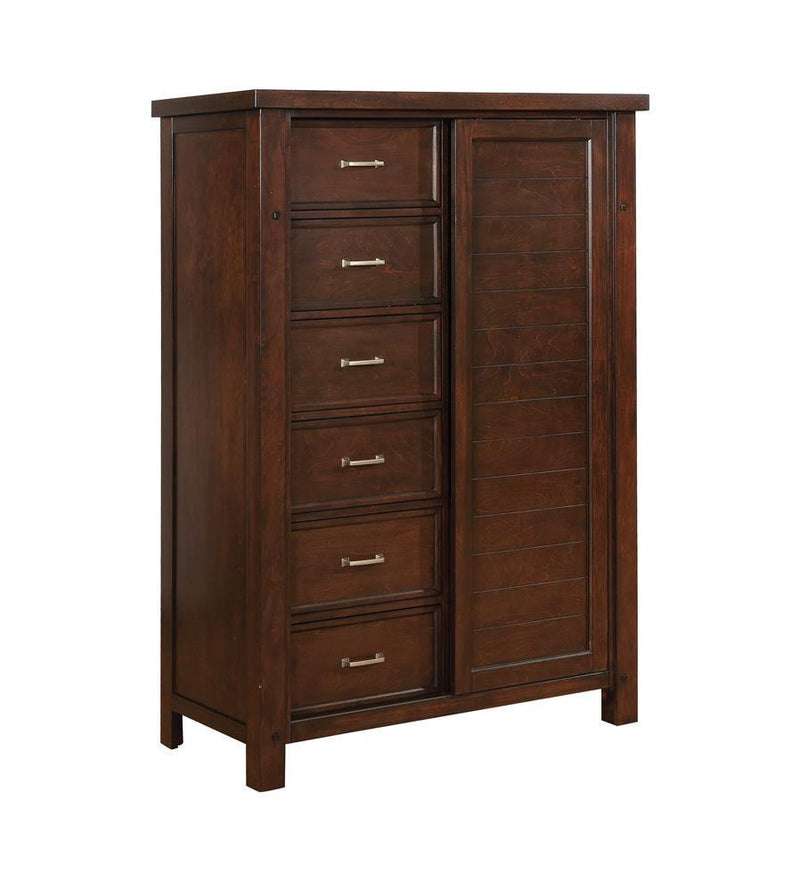 Barstow - 8-drawer Door Chest - Brown-Washburn's Home Furnishings