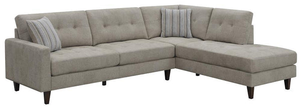 Barton - Sectional - Pearl Silver-Washburn's Home Furnishings