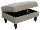 Barton - Storage Ottoman - Pearl Silver-Washburn's Home Furnishings