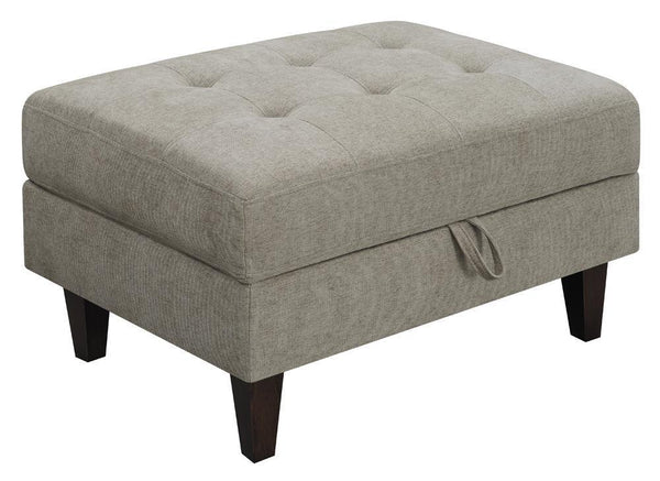 Barton - Storage Ottoman - Pearl Silver-Washburn's Home Furnishings