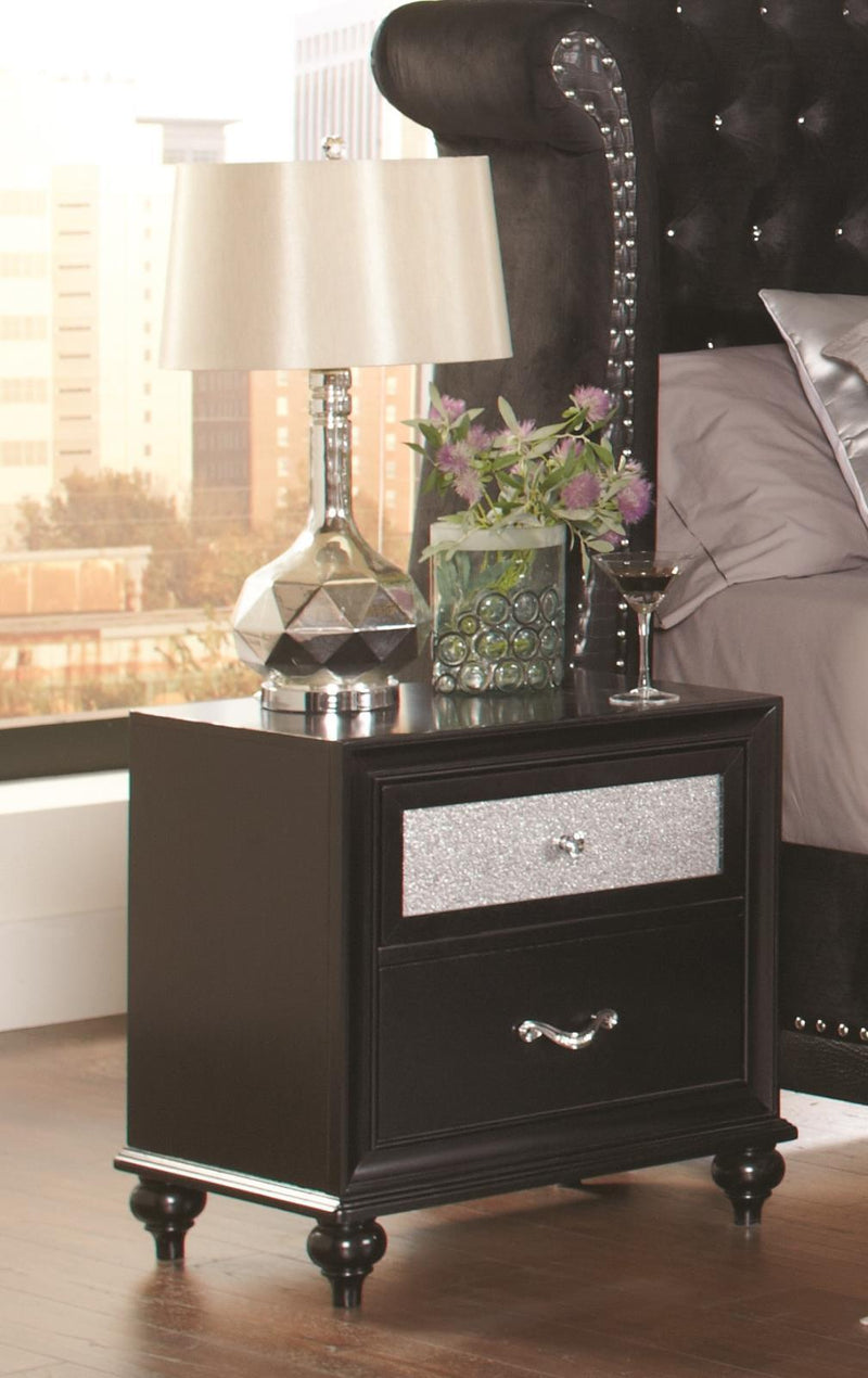 Barzini Bedroom - Nightstand Black-Washburn's Home Furnishings