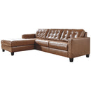 Baskove - Auburn - Left Arm Facing Corner Chaise 2 Pc Sectional-Washburn's Home Furnishings