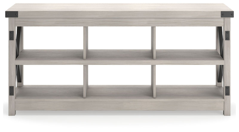 Bayflynn - White/black - Large Tv Stand-Washburn's Home Furnishings