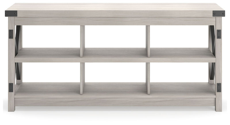 Bayflynn - White/black - Large Tv Stand-Washburn's Home Furnishings