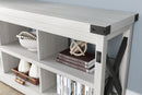 Bayflynn - White/black - Large Tv Stand-Washburn's Home Furnishings